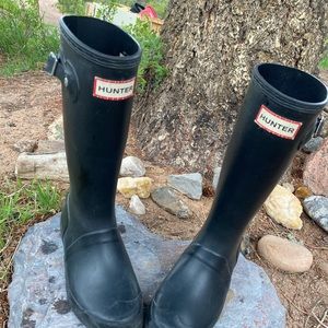 Youth Tall Hunter Boots - Black, Girl 4 / Boy 3